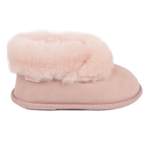Childrens Classic Sheepskin Slippers Baby Pink Extra Image 1